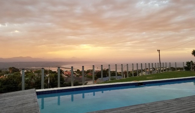 Panoramic views across the lagoon, bay and mountain
