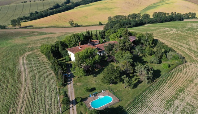 Parc Avec Piscine - 7 Chambres - Maison 15 Personnes sur Coteaux du Lauragais -