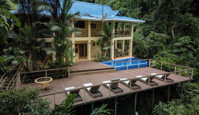 Partial Ocean View, Private Pool Villa Surrounded by Rain Forest and Waterfalls
