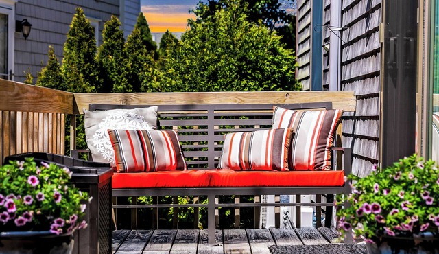 Patio, BBQ + Parking - Bright Ptown 2BR Townhouse