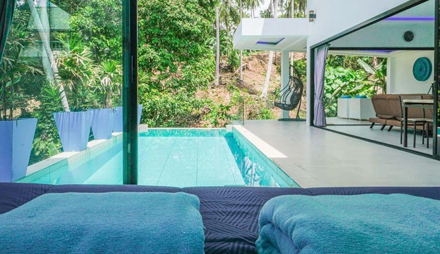 Peaceful 2-bedroom villa in Lamai with private pool, jungle views, and modern amenities