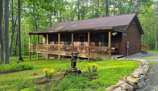 Peaceful hideaway with large yard, hot tub, grill, firepit, smart TVs, & AC