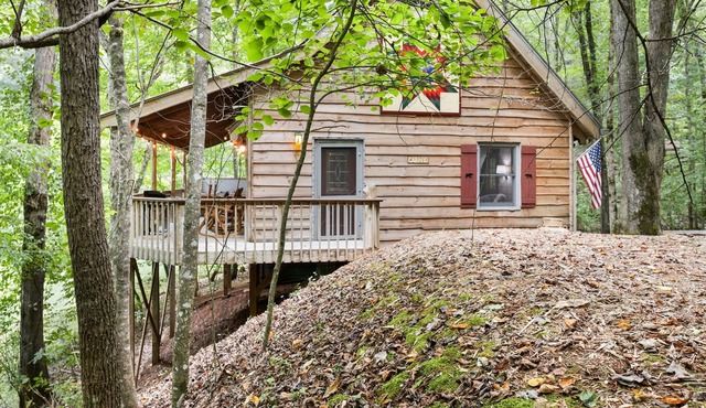 Peaceful mountain cabin with hot tub