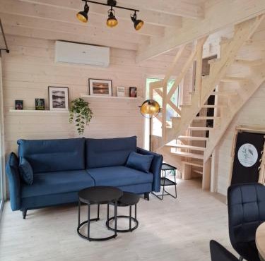 Perła Wincentowa - Domek drewniany premium z widokiem na jezioro Klimatyzacja Sauna Prywatny Pomost Kajaki