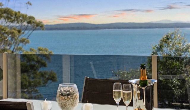 Perched above Dutchies Beach with views over the bay