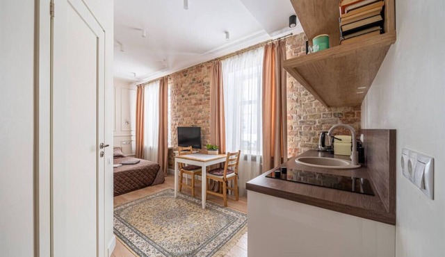 Pernavas loft-style residence with free parking