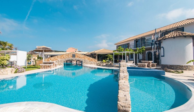 Pet-Friendly Apartment 'Mirage Arillas Maisonette B' with Sea View, Shared Pool & Wi-Fi