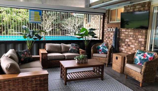 Pet friendly home with pool and boat parking.