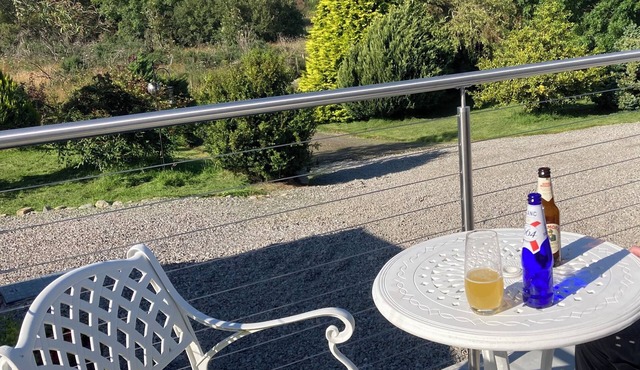 Pet-friendly luxury garden apartment surrounded by woodland and fields.