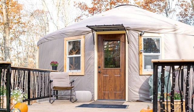 Pet Friendly Yurt with a Shared Sauna House in Northern Wisconsin, Ideal for a Weekend Escape in the Wilderness