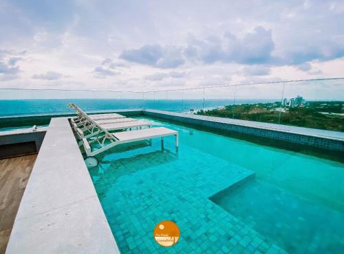 Piscina BORDA INFINITA, Vista Mar, Academia, Churrasqueira