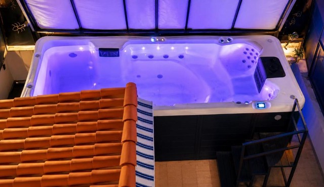 Piscine Jacuzzi Privée Chauffée, Terrasse et Garage à Nice
