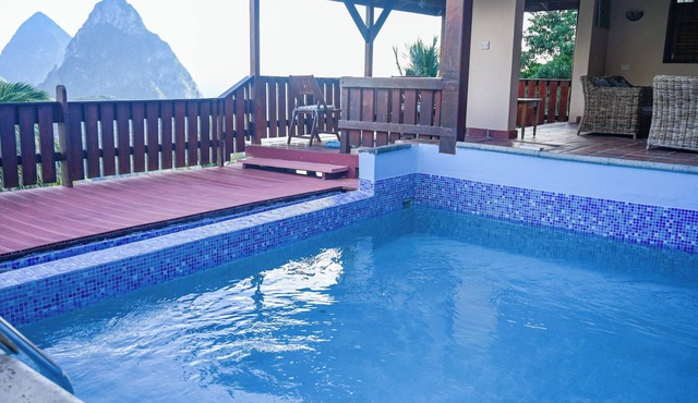 Piton Villa Deck. Million View of Majestic Pitons