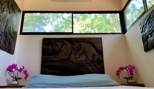 Playa Avellanas Hand-Carved Casita Walk to Beach Private Jungle Stay