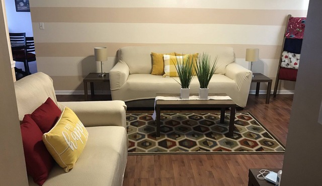 Please book using Air-bnb. C&E Homes and Suites, Dog friendly, close to Lejeune.