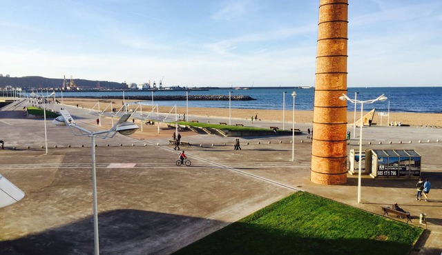 Poniente beach front line