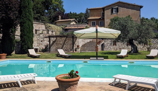 Pool and amazing views near Spoleto nestled in the Umbrian countryside.