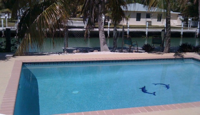Pool Home on Deep Canal Off Boot Key Harbor, Double Lot