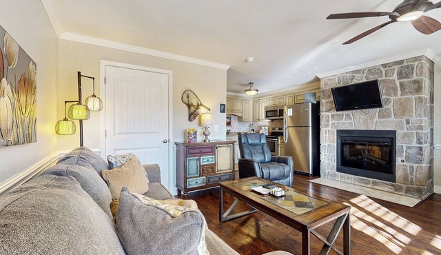 Pool + Riverfront! Couples Retreat in Smoky Mtns