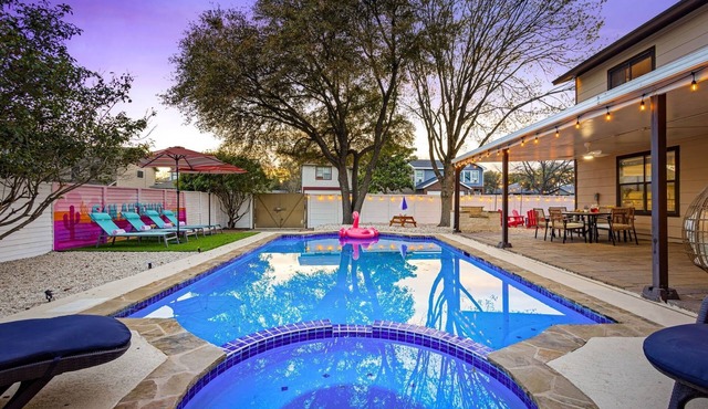 Poolside Paradise Hot Tub Arcade Game Room