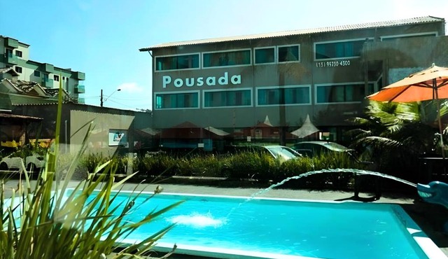 Pousada Praia Mongaguá em Frente ao Mar com Piscina e Churrasqueira