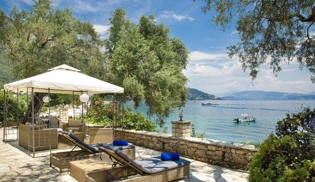 Prestige Collection | BARBATI | Beach Front Corfiot Villa & Large Private Pool