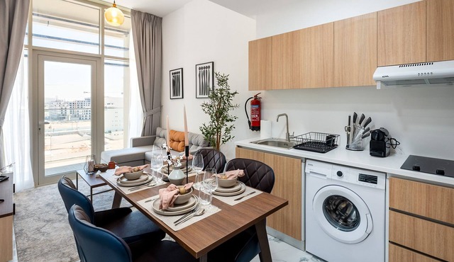 Prime 1BR with Pool View Balcony at Masdar City