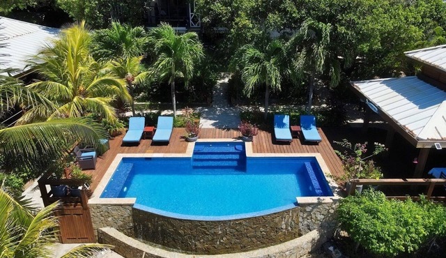 Pristine Reef steps away from Private Beach.