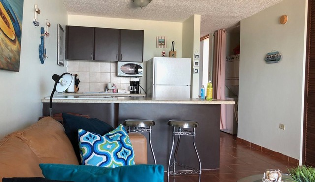 Private beachfront 1 bedroom condo, WiFi, full A/C.