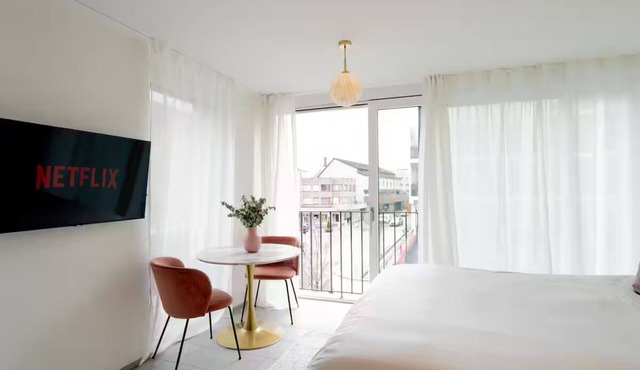 Private central 1BR Studio, 8 min to Airport