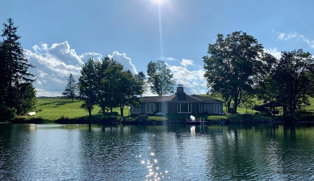 Private house built by our parents on a small, spring fed, private glacier lake