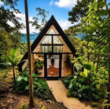 Private Luxury A-Frame with Jacuzzi & Mountain View