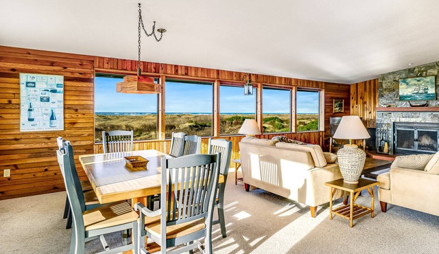 Private ocean view escape with large deck, WiFi, & wood-burning fireplace