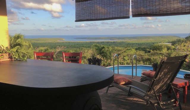 Private Pool Bar in Paradise with Panoramic Caribbean View! a/c, WiFi, perfect!