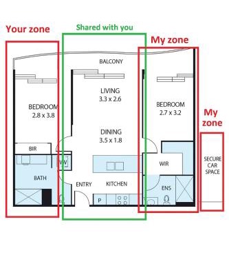 Private Room and bathroom in Shared Apartment with Host