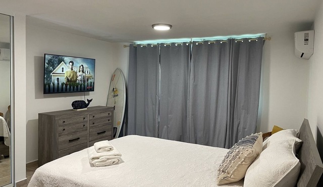 Private Studio front the Beach with Pool