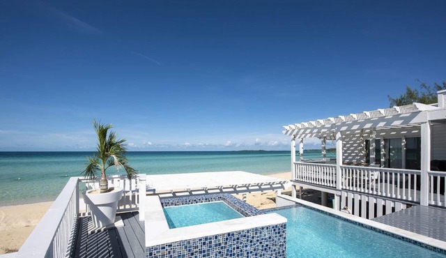 Private Villa Suspended Above Pink-Sand Caribbean Beach, Htd Pool and Hot Tub