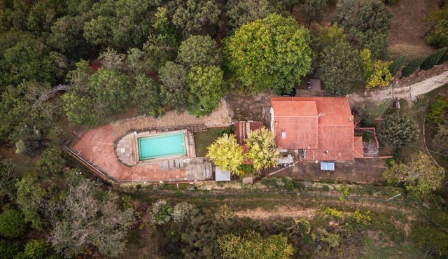 Private Villa with private pool, WIFI, A/C, TV, patio, pets allowed, panoramic view, close to Arezzo