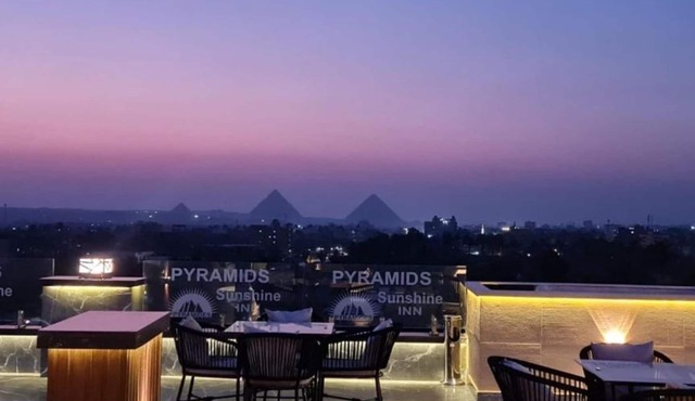 Pyramids sunshine view