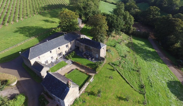 Quality Stone Barns With Heated Swimming Pool Located in 64 Acres Of Farm Land