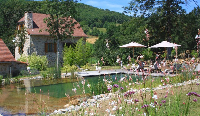 Quercy cottage, contemporary charm, great comfort, garden with natural swimming pool