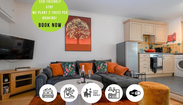 Quiet Premium Stansted Apartment in Central Location with WiFi and Desk