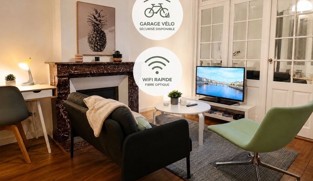 Quiet & spacious apartment - Secure bicycle garage - Fast WiFi