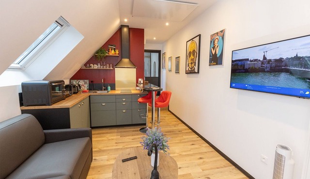Quiet Studio · Full Kitchen · Personal Welcome · Near Basel