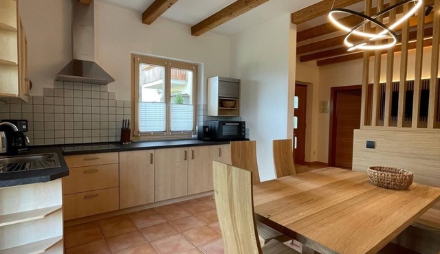 Quiet with a wonderful view, hiking from the farm, sauna, large pool, guest card