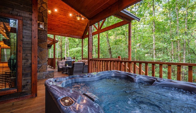 Rated Top 10 One Bedroom + Oversized Deck + Game Room + Prime Location + Hot Tub