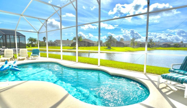 Ref 42. Stunning pool Home with Lake View. Near Disney