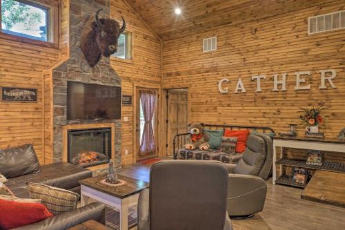 Relax Fireside: Family-Friendly Branson West Cabin