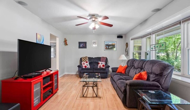 Relaxing Home w/Fire Pit, Porch & Fenced Yard