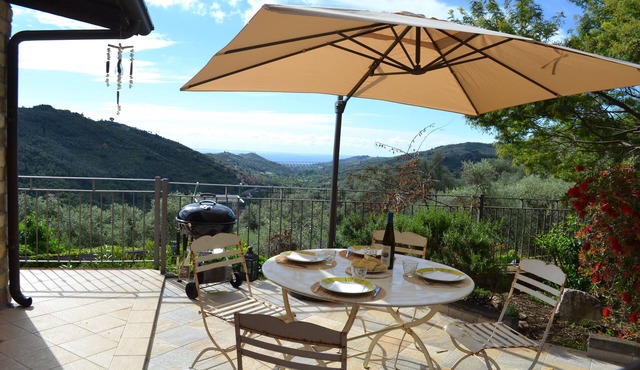 Relaxing House surrounded by Olive trees, wonderful sea view